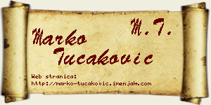 Marko Tucaković vizit kartica